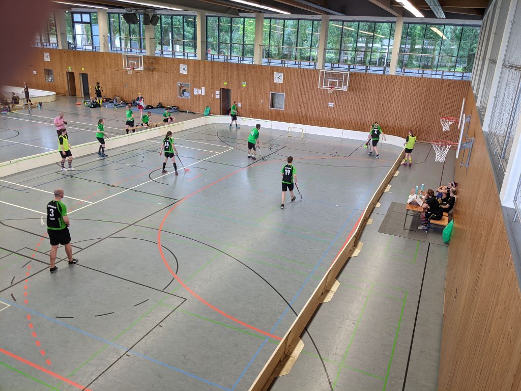Vogelperspektive aus der Floorball-Halle in Ilmenau